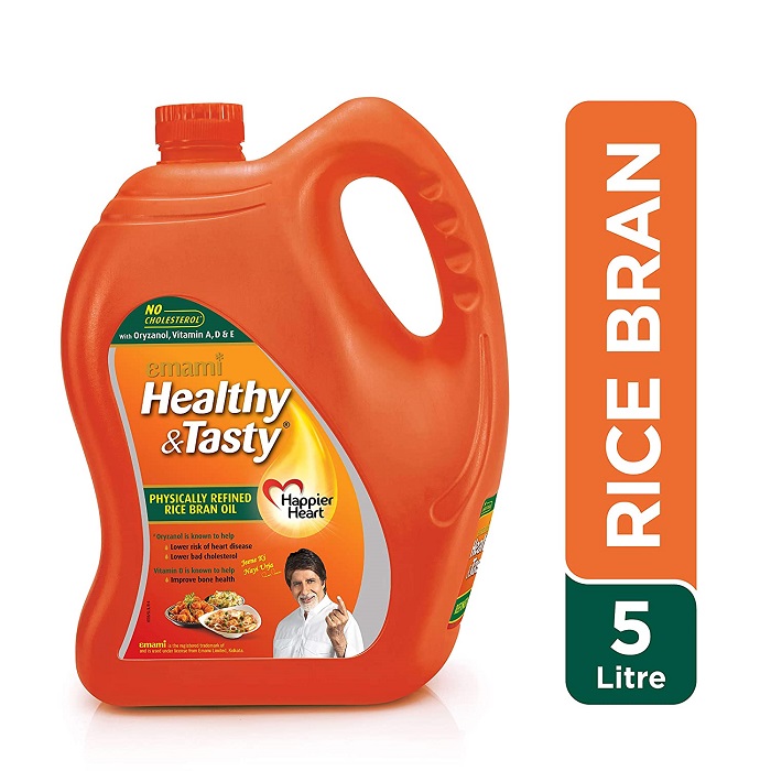 Emami Healthy & Testy Rice Bran Oil (5Lit) Emami Healthy & Testy Rice Bran Oil (5Lit)